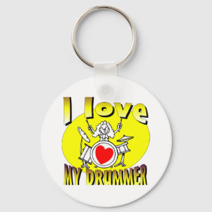 Ik hou van mijn drummer sleutelhanger