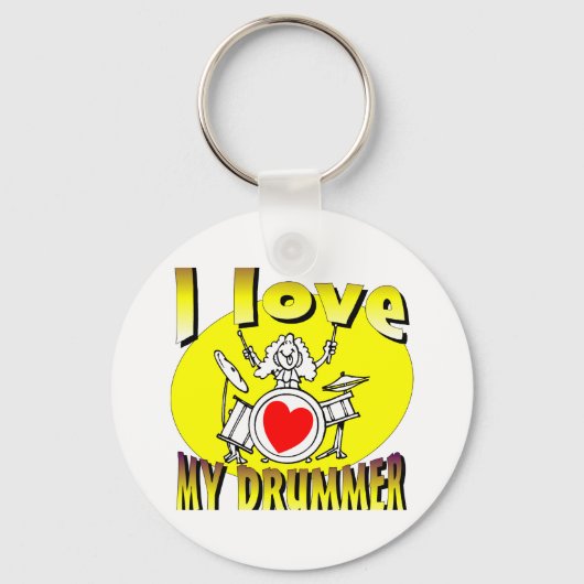 Ik hou van mijn drummer sleutelhanger (Voorkant)