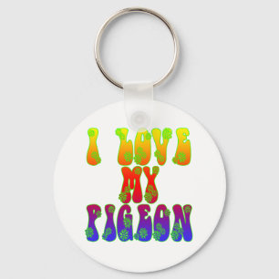 Ik hou van mijn duif sleutelhanger