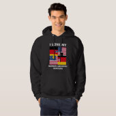 Ik hou van mijn Duits Amerikaans erfgoed Hoodie (Voorkant volledig)