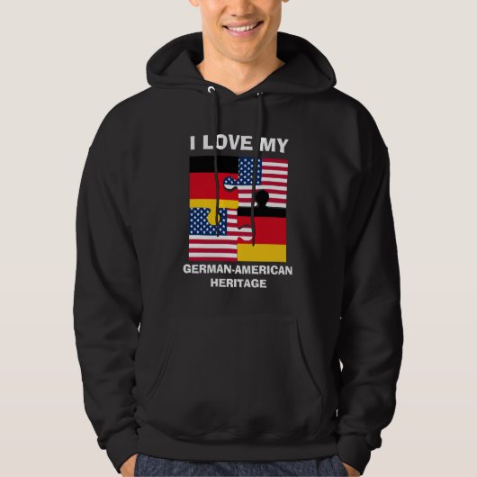 Ik hou van mijn Duits Amerikaans erfgoed Hoodie (Voorkant)