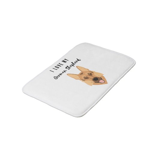 Ik hou van mijn Duitse herder Badmat (Gekanteld)