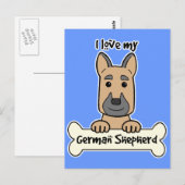 Ik hou van mijn Duitse herder Briefkaart (Voorkant / Achterkant)