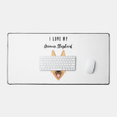 Ik hou van mijn Duitse herder Bureaumat (Keyboard & Muis)