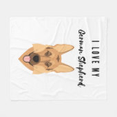 Ik hou van mijn Duitse herder Fleece Deken (Voorkant (Horizontaal))