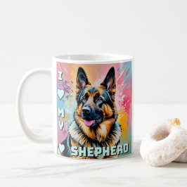 Ik hou van mijn Duitse herder Koffiemok