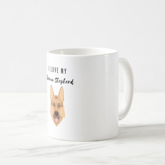 Ik hou van mijn Duitse herder Koffiemok (Voorkant rechts)
