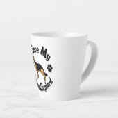 Ik hou van mijn Duitse herder Latte Mok (Rechterhoek)