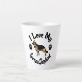 Ik hou van mijn Duitse herder Latte Mok (Voorkant)