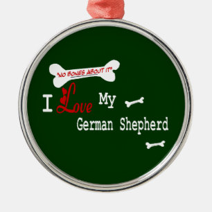 Ik hou van mijn Duitse herder Metalen Ornament