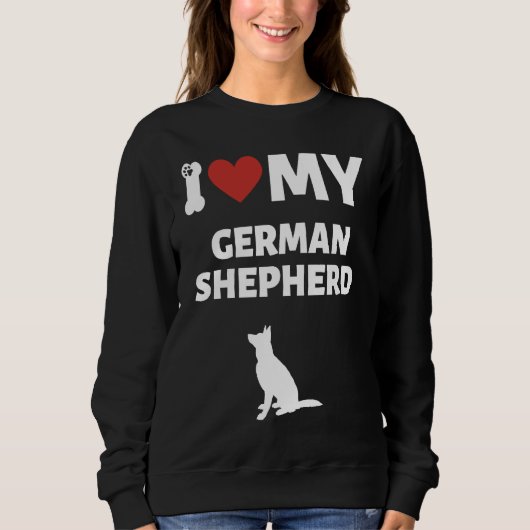 Ik hou van mijn Duitse herder Schattige hond Grafi Trui (Voorkant)