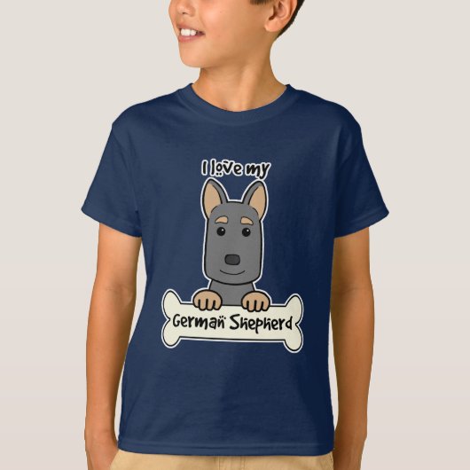 Ik hou van mijn Duitse herder T-shirt (Voorkant)