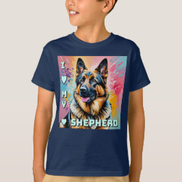 Ik hou van mijn Duitse herder T-shirt