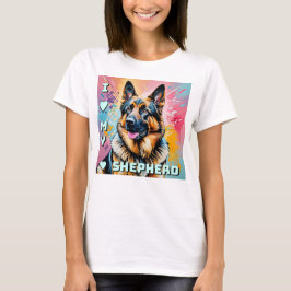 Ik hou van mijn Duitse herder T-shirt