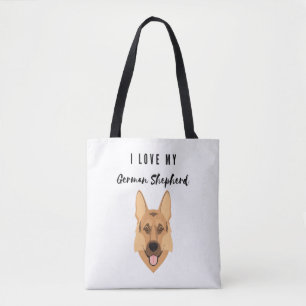 Ik hou van mijn Duitse herder Tote Bag