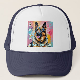 Ik hou van mijn Duitse herder Trucker Pet