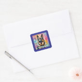 Ik hou van mijn Duitse herder Vierkante Sticker (Envelop)