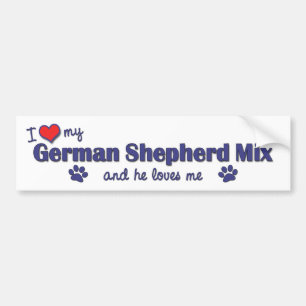 Ik hou van mijn Duitse herdermengen (mannelijke ho Bumpersticker