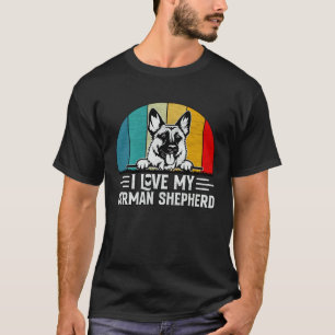 Ik hou van mijn Duitse Herdershond Zeggen T-shirt