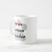 Ik hou van mijn Duitse Pinscher Koffiemok (Voorkant links)