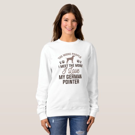 Ik hou van mijn Duitse Pointer Trui (Voorkant volledig)