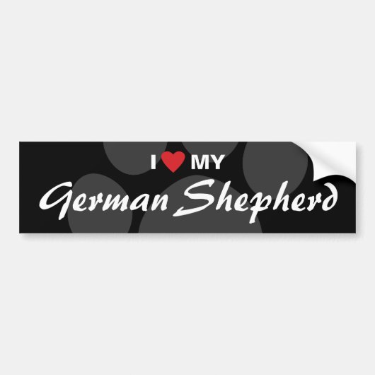 Ik hou van mijn Duitse schapenhouderij Bumpersticker (Voorkant)