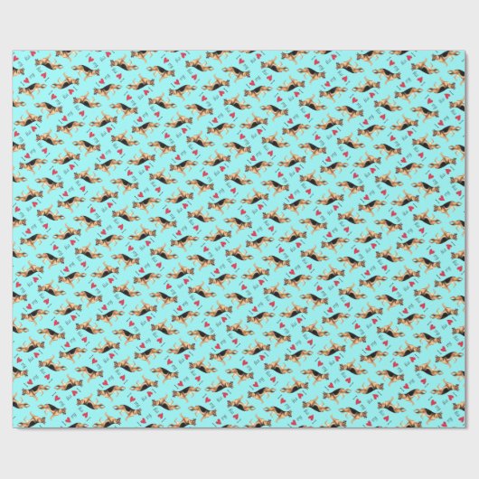 Ik hou van mijn Duitse Shepherd Cadeaupapier (Vlak)