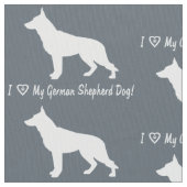 Ik hou van mijn Duitse Shepherd Dog Stof (Close Up)