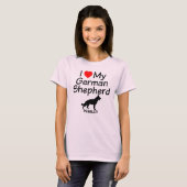Ik hou van mijn Duitse Shepherd Dog T-shirt (Voorkant volledig)