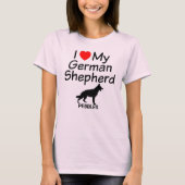 Ik hou van mijn Duitse Shepherd Dog T-shirt (Voorkant)
