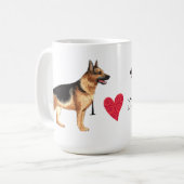 Ik hou van mijn Duitse Shepherd Koffiemok (Voorkant links)