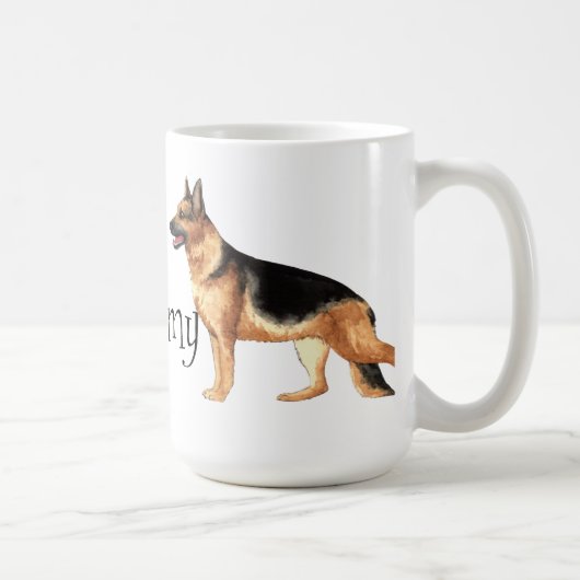 Ik hou van mijn Duitse Shepherd Koffiemok (Rechts)