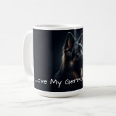 Ik hou van mijn Duitse Shepherd Koffiemok (Voorkant links)