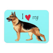 Ik hou van mijn Duitse Shepherd Magneet (Horizontaal)