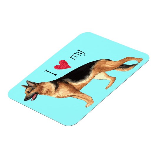 Ik hou van mijn Duitse Shepherd Magneet (Linkerzijde)