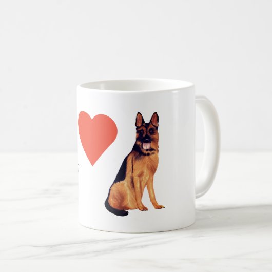 Ik hou van mijn Duitse Shepherd Mok (Voorkant rechts)