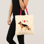 Ik hou van mijn Duitse Shepherd Tote Bag (Voorkant (product))