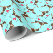 Ik hou van mijn Duitse Shorthaired Pointer Cadeaupapier (Rol Hoek)