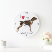 Ik hou van mijn Duitse Shorthaired Pointer Grote Klok (Huis)