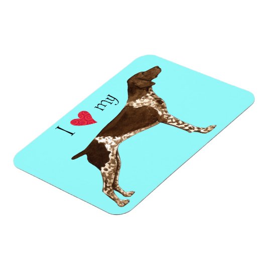Ik hou van mijn Duitse Shorthaired Pointer Magneet (Linkerzijde)