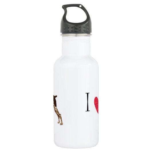 Ik hou van mijn Duitse Shorthaired Pointer Waterfles (Achterkant)