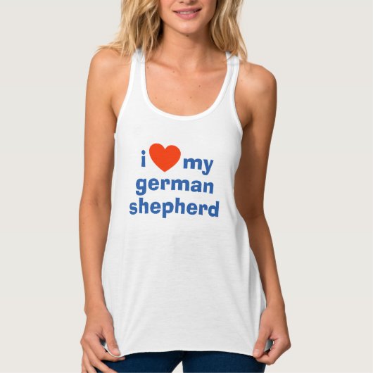Ik hou van mijn Duitse Tanktop Shepherd (Voorkant)