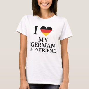 Ik hou van mijn Duitse vriend Duitsland Flag Heart T-shirt
