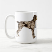 Ik hou van mijn Duitse Wirehaire Pointer Koffiemok (Links)