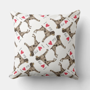 Ik hou van mijn Duitse Wirethaired Pointer Buitenkussen