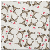 Ik hou van mijn Duitse Wirethaired Pointer Stof (Swatch)