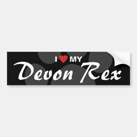 Ik hou van mijn duivel Rex Bumpersticker (Voorkant)