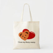 ik hou van mijn duizelige wuzzy tote bag (Voorkant)