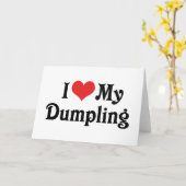 Ik hou van mijn dumpling kaart (Gele Bloem)