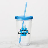 Ik hou van mijn dwaasje acryl drinkbeker (Achterkant)